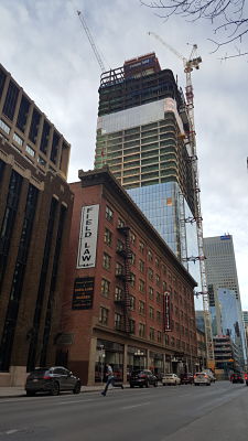 Brookfield place under construction in Calgary